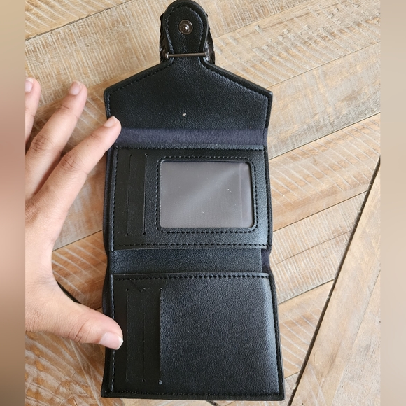 ☆Tan Vegan Leather Mickey Mouse Tri Fold Wallet☆ - Picture 2 of 3